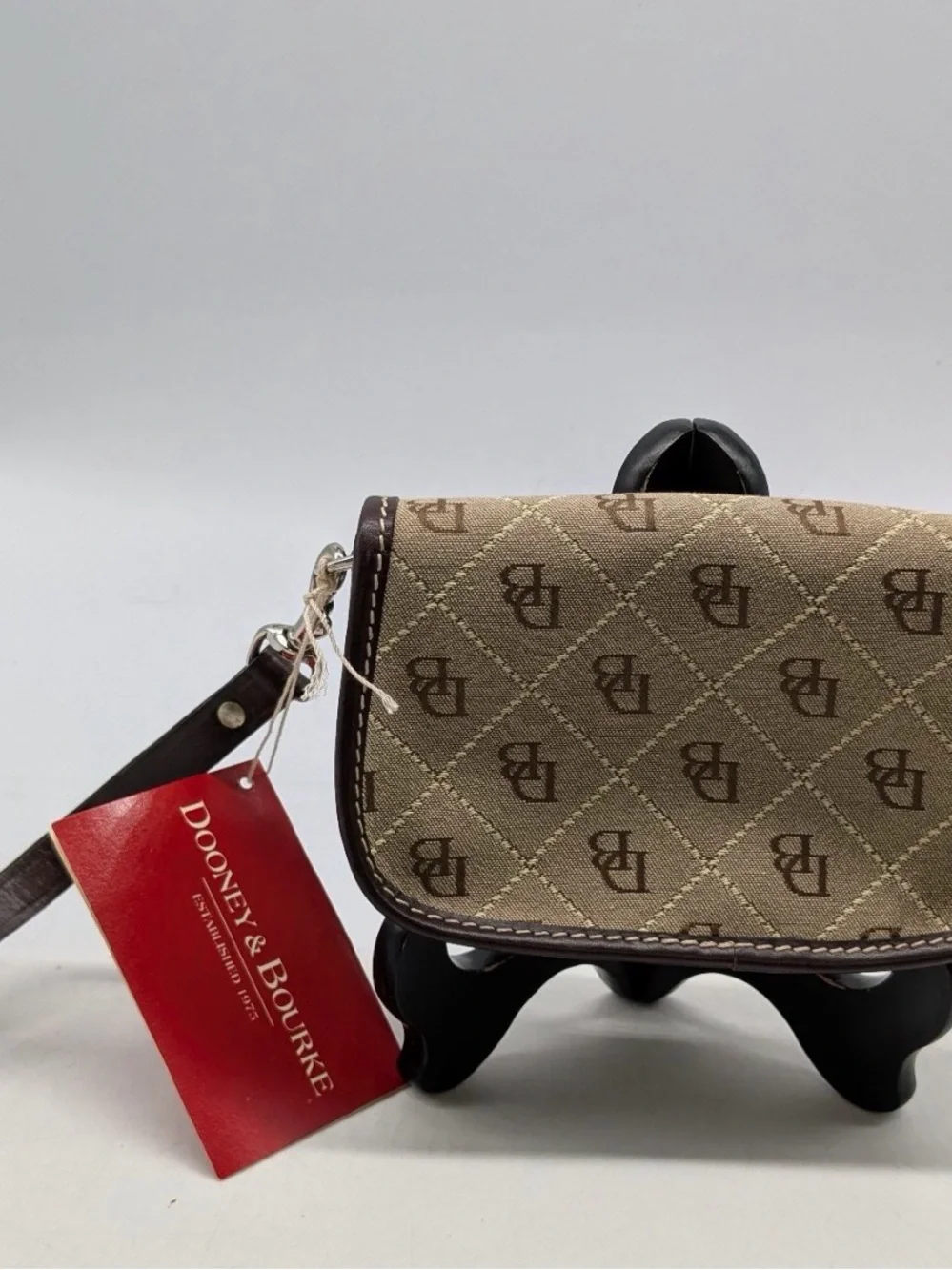 Dooney & Bourke Red and Brown Tag